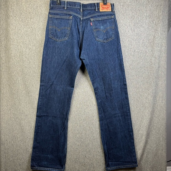 Levi's Strauss Classic 517 Dark Blue Denim Jeans Zipper Fly Men's Size 36 x 36 - Picture 1 of 9